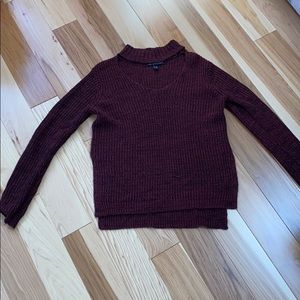 Derek heart cutout v neck sweater